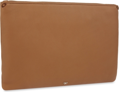 ANYA HINDMARCH Georgiana Silk Leather Rainbow Clutch