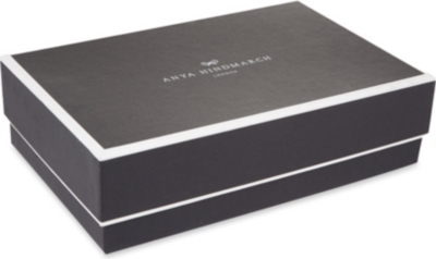 ANYA HINDMARCH Georgiana Silk Leather Rainbow Clutch