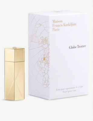 Shop Maison Francis Kurkdjian Gold Globe Trotter Luxury Travel Spray Case - Gold Edition