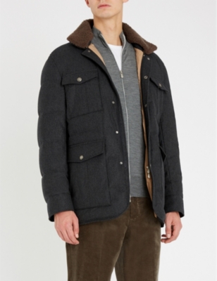 BRUNELLO CUCINELLI ZIP-UP WOOL AND CASHMERE-BLEND CARDIGAN