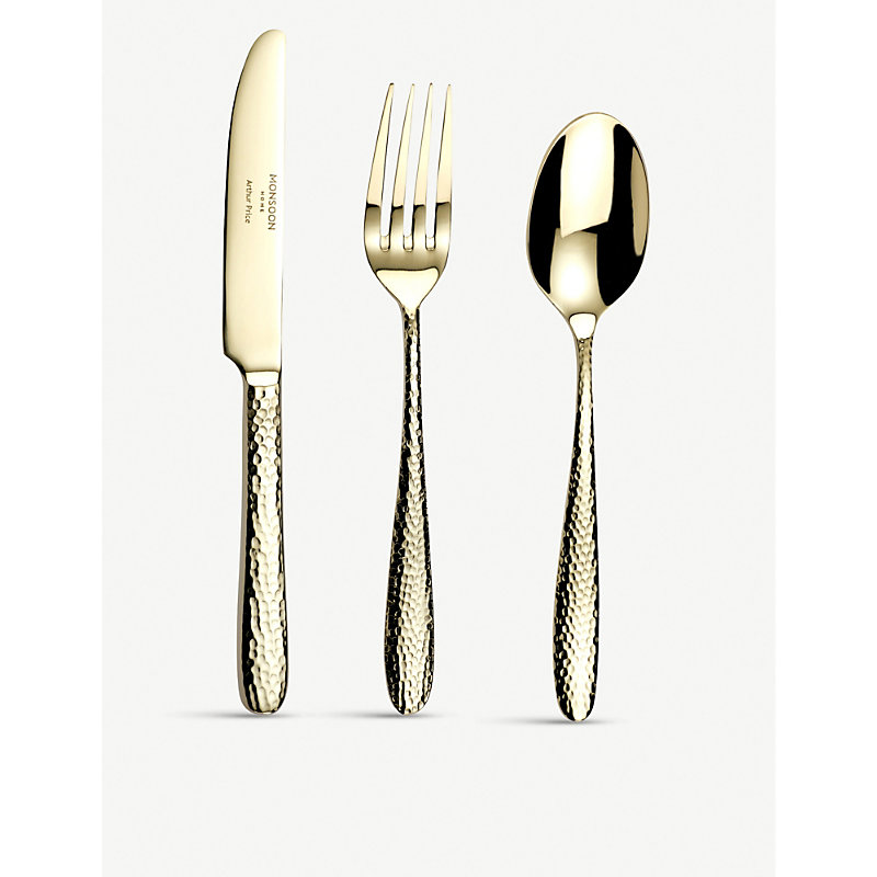 Arthur Price Steel Champagne Mirage Stainless Steel Child's Cutlery 3-piece Set