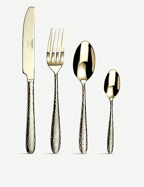 ARTHUR PRICE: Champagne Mirage stainless steel cutlery 16-piece set
