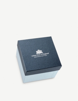 ARTHUR PRICE: Embossed silver-plated bottle coaster