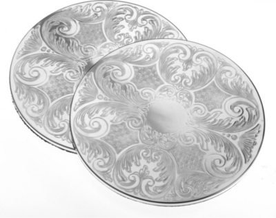 ARTHUR PRICE: Pair of 23cm silver-plated placemats