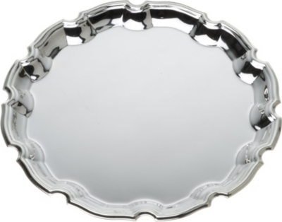 ARTHUR PRICE: Chippendale 25cm silver-plated tray