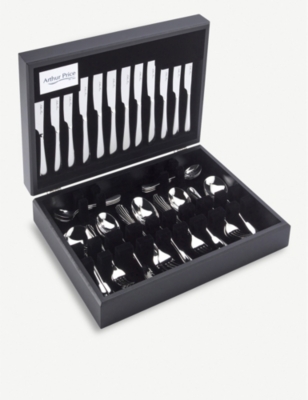 Arthur Price Camelot 44-piece Stainless Steel Cutlery Set In Steel