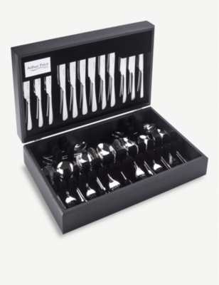 Arthur Price Camelot 124-piece Stainless Steel Cutlery Set In Steel