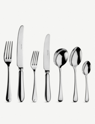 Arthur Price Georgian Stainless Steel 44-piece Cutlery Set In Clear