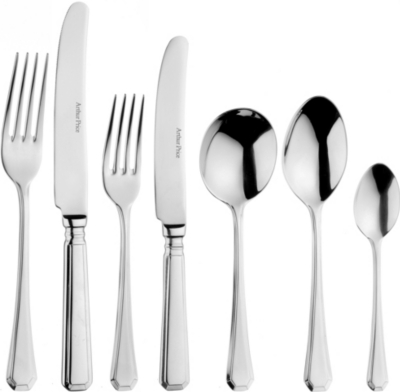 ARTHUR PRICE: Grecian 7-piece stainless steel place set