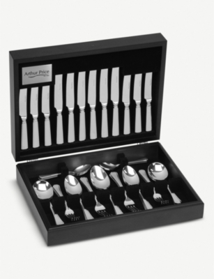 ARTHUR PRICE: Grecian 58 piece stainless steel cutlery canteen for 8