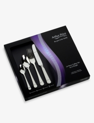 Arthur Price Stainless Steel Grecian 24-piece Cutlery Set For 6
