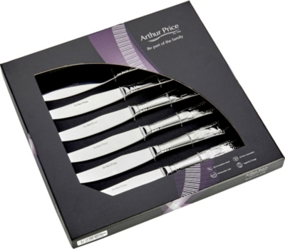 ARTHUR PRICE: Kings set of 6 stainless steel steak knives