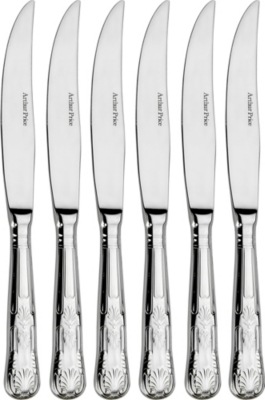 Arthur Price Kings Set Of 6 Stainless Steel Steak Knives