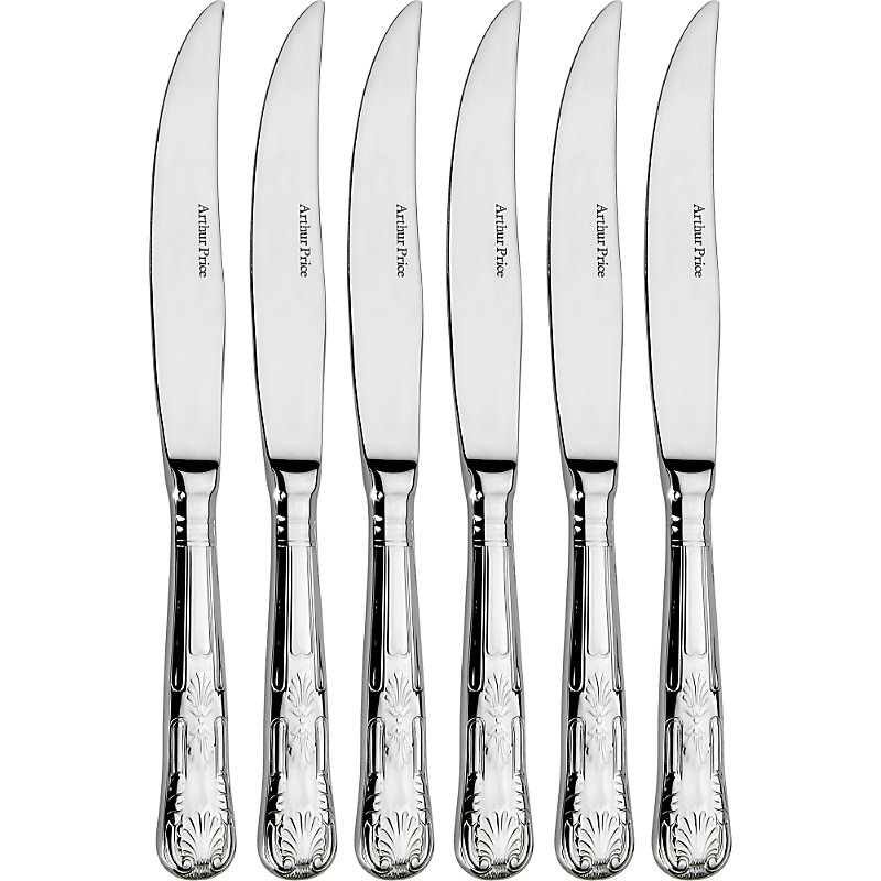Arthur Price Kings Set Of 6 Stainless Steel Steak Knives