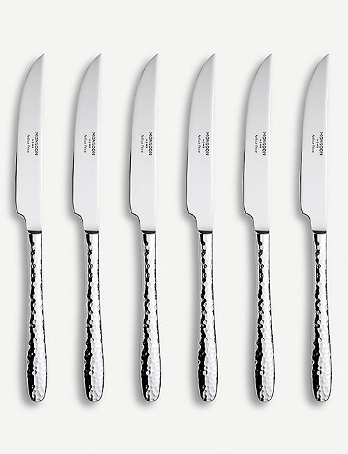 ARTHUR PRICE: Mirage stainless steel cutlery steak knives set of six