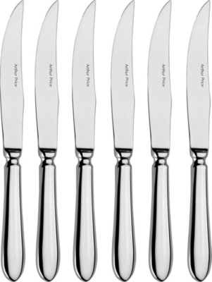 ARTHUR PRICE Old english set of 6 stainless steel steak knives