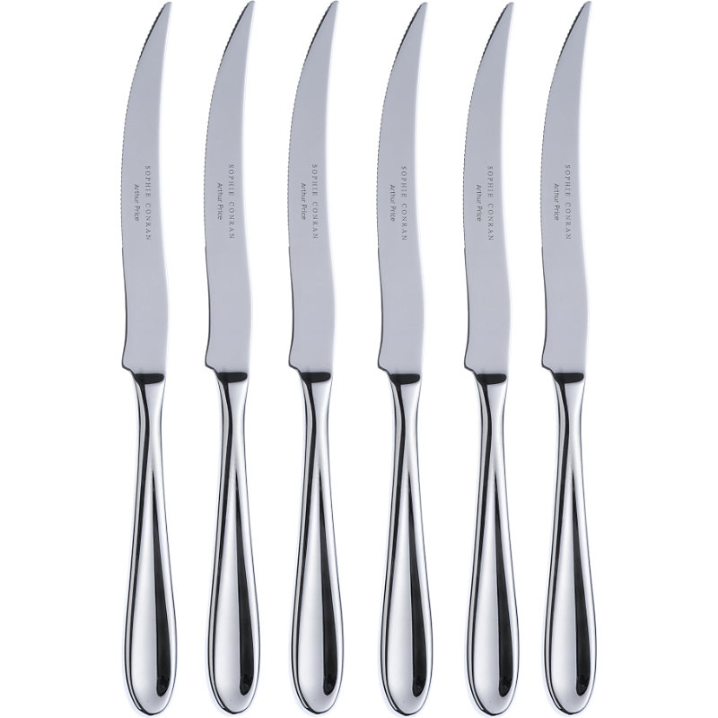 Arthur Price Sophie Conran Set Of 6 Stainless Steel Steak Knives