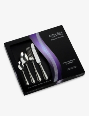 ARTHUR PRICE: Dubarry stainless steel six people 24-piece cutlery set