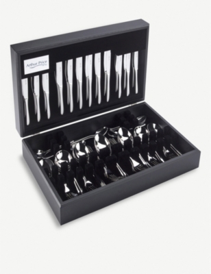 Arthur Price Warwick Stainless Steel 124-piece Cutlery Set In Steel
