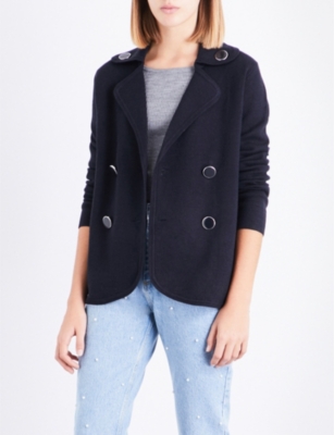 double breasted knitted cardigan