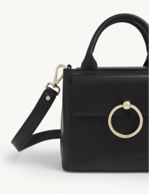 Shop Claudie Pierlot Womens Black Small Anouck Shoulder Bag