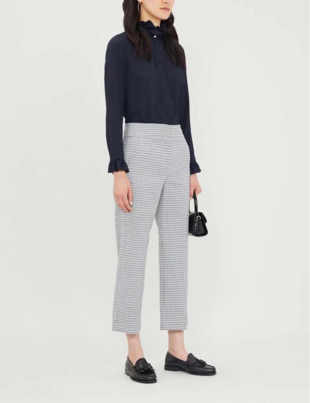 Long-sleeved crepe blouse