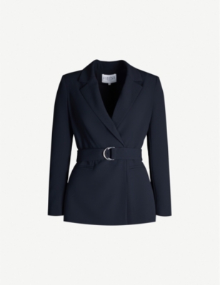 CLAUDIE PIERLOT: Buckled regular-fit crepe blazer