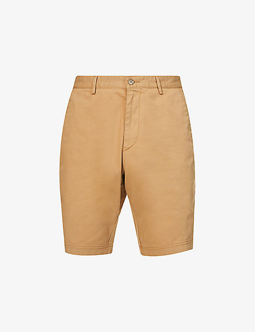 BOSS: Regular-fit cotton-blend twill chino shorts
