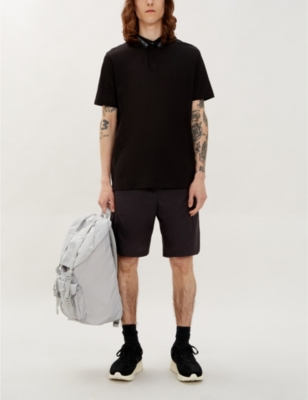 HUGO BOSS LOGO-TRIM REGULAR-FIT COTTON-JERSEY POLO