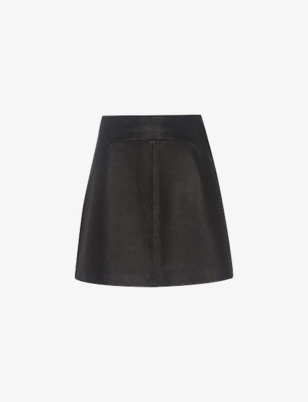 Shop Whistles Women's Black Leather Mini Skirt