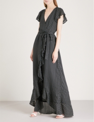 whistles polka dot wrap dress