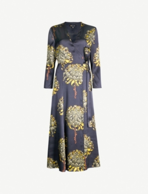 gabrielle silk wrap dress