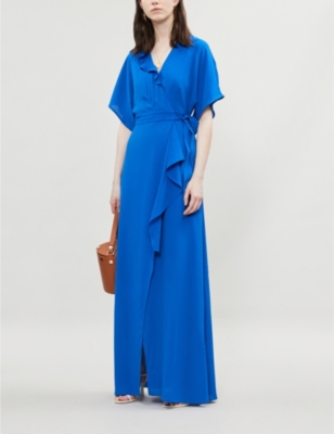 whistles nova frill wrap dress