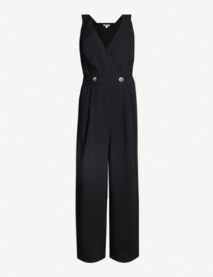 black buttoned jumpsuit