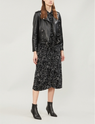 whistles stallion print shirt dress