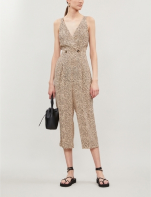 whistles animal print jumpsuit