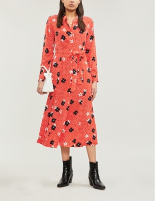 whistles confetti floral shirt dress