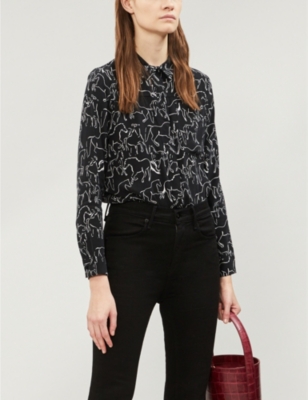 whistles stallion print shirt dress