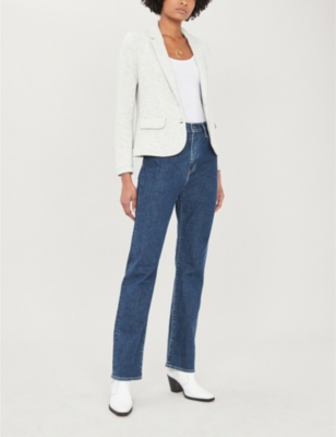 WHISTLES OMENS WHISTLES NOTCH-LAPELS SLIM-FIT COTTON-BLEND JACKET 52234980