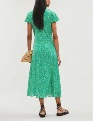 whistles ditsy blossom midi shirt dress