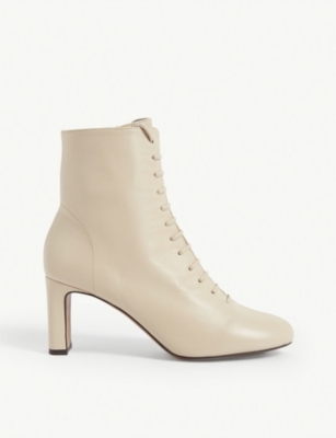 whistles amber leather lace up ankle boots