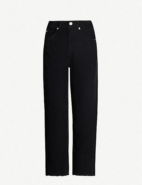 WHISTLES: High-waist corduroy barrel jeans
