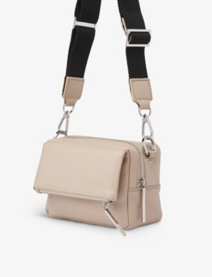 Whistles Bibi Leather Cross-body Bag In Taupe