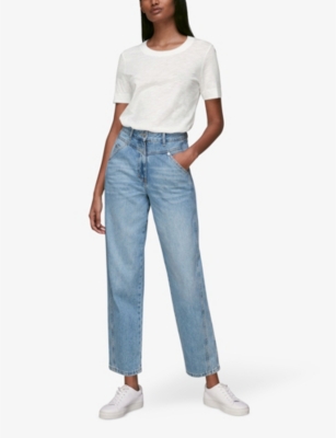 WHISTLES: Rosa double-trim cotton-jersey T-shirt