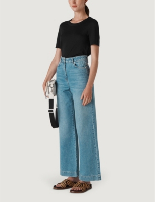 WHISTLES: Rosa double-trim cotton T-shirt