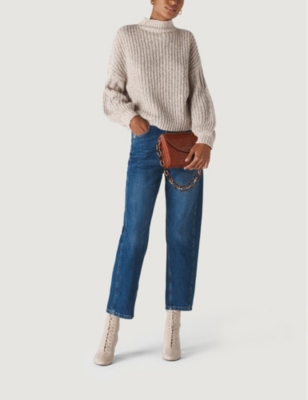Shop Whistles Womens Denim Barrel Straight-leg High-waist Jeans