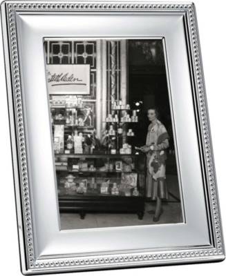 CHRISTOFLE: "Perles silver-plated photo frame 7""x 9 """