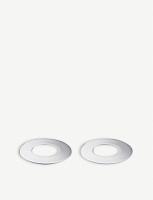 Christofle None Oh! Stainless Steel Coasters 9.3 Cm