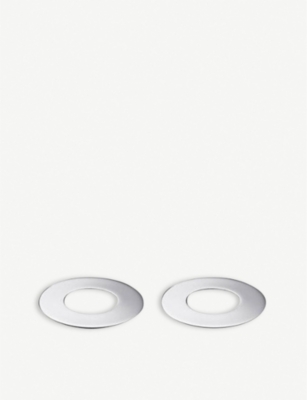 Christofle Oh! Stainless Steel Coasters 9.3 Cm None