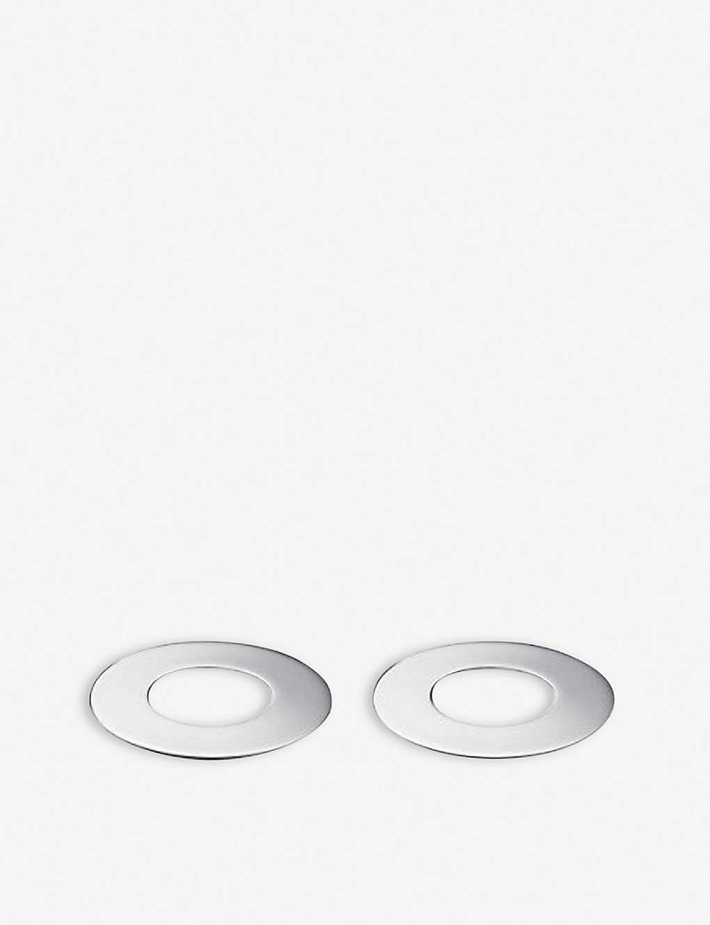Christofle None Oh! Stainless Steel Coasters 9.3 Cm